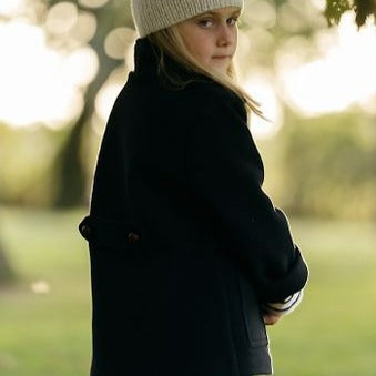 Papouelli Collaboration Navy Wool Peacoat